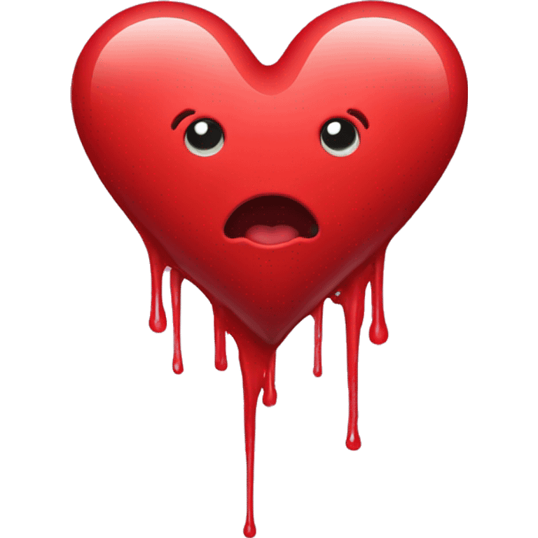 bleeding red heart emoji