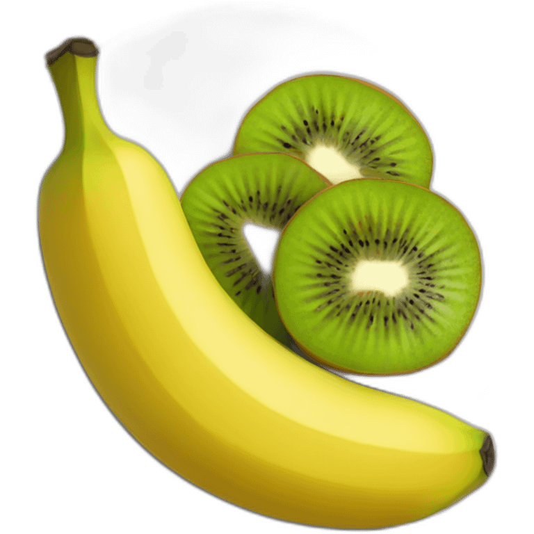 Banane avec kiwis emoji