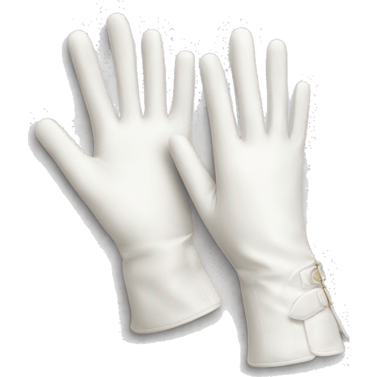 white elegant short gloves emoji