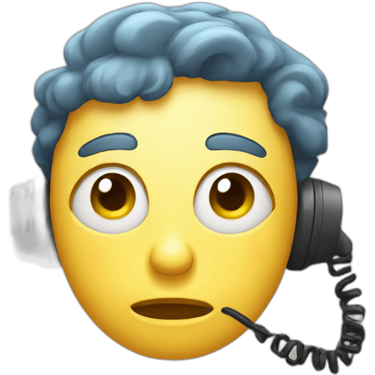 head with telephone emoji