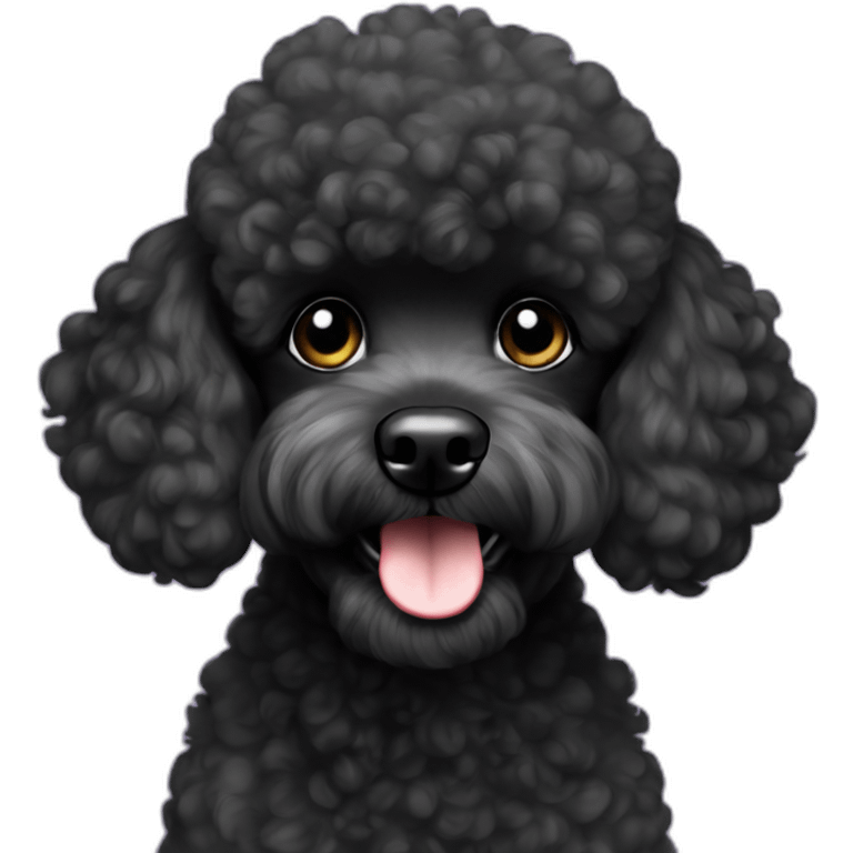 black small miniature poodle emoji