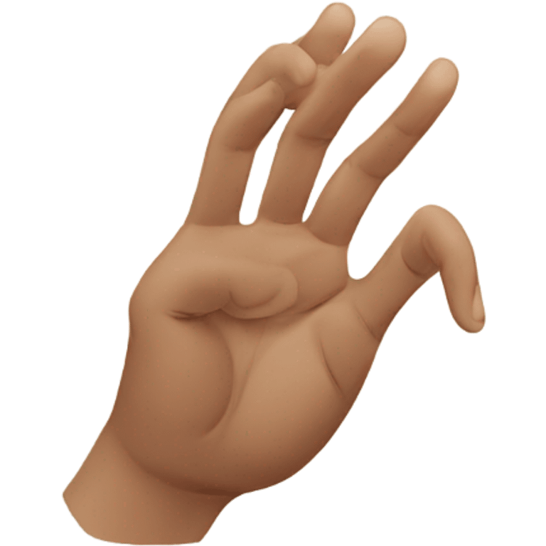 The number seven in sign language emoji