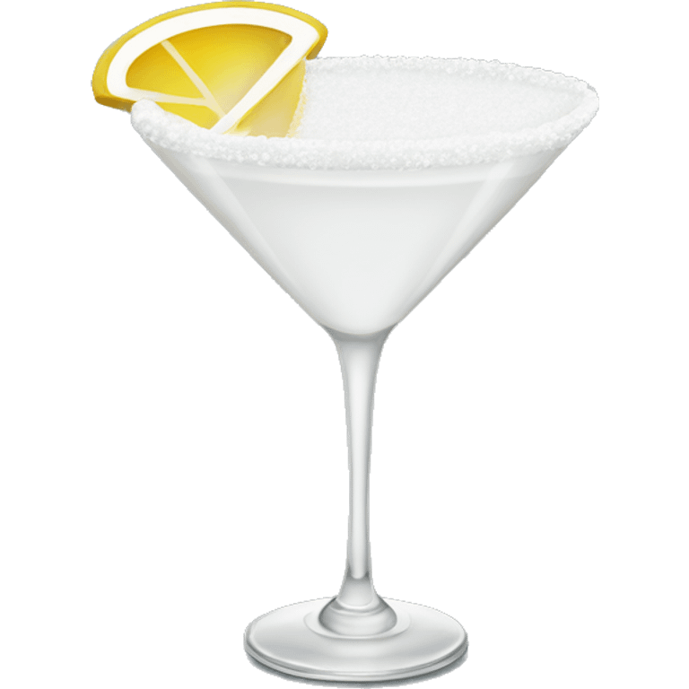 white colored martini with sugar rim emoji