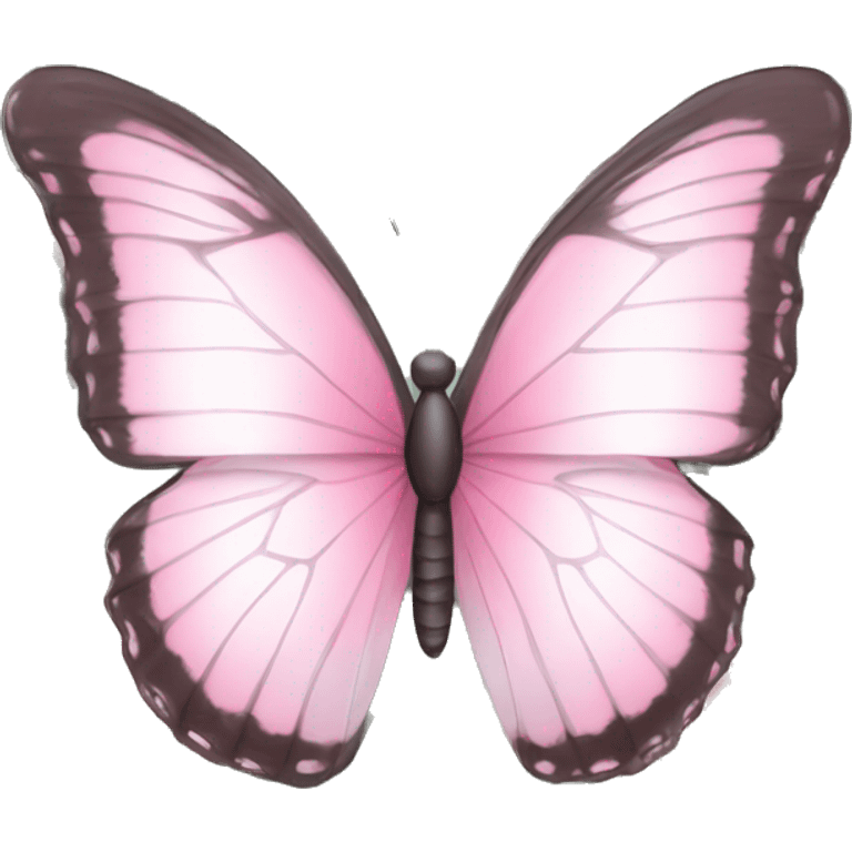 Pastell pink butterfly with white roses emoji