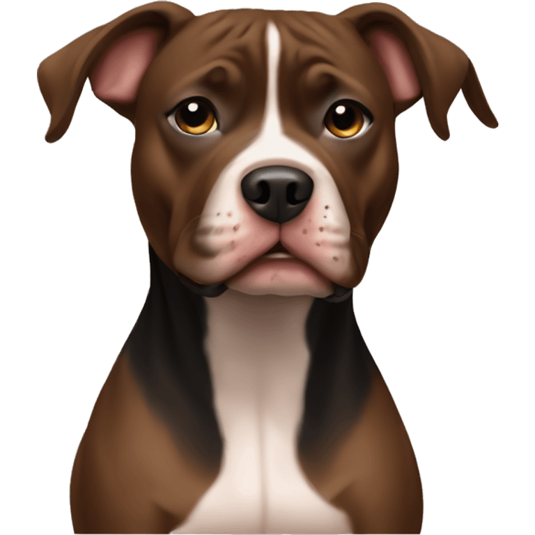 Brown and black pitbull emoji