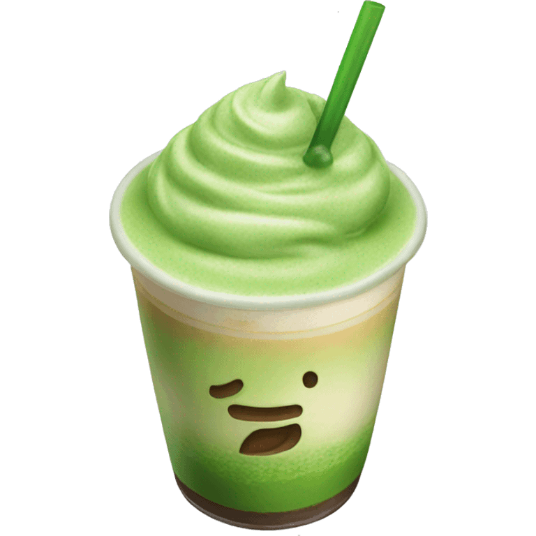 Iced matcha latte emoji