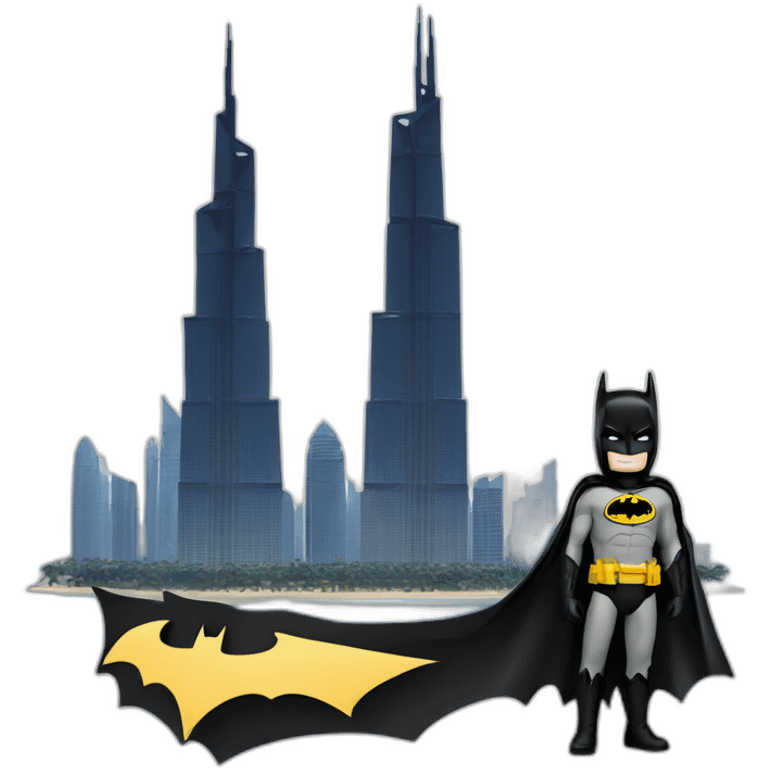 Batman next to Burj Khalifa emoji