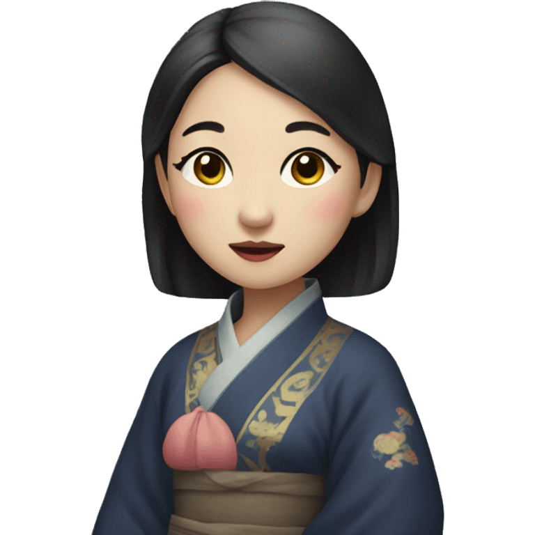 chinese girl moon night  emoji