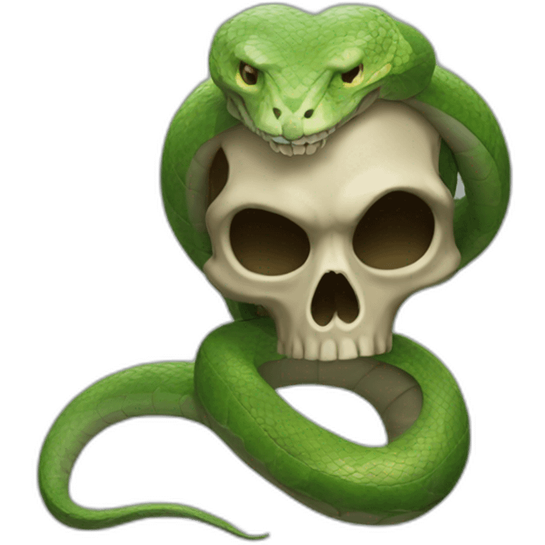 Une serpent tete de mort emoji