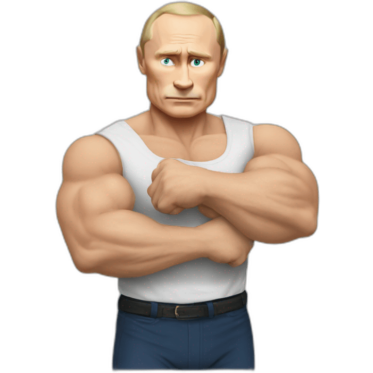 putin with biceps emoji