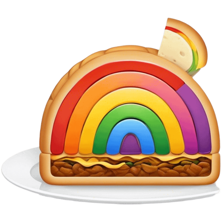 a rainbow meal friendly and minimaslistic emoji