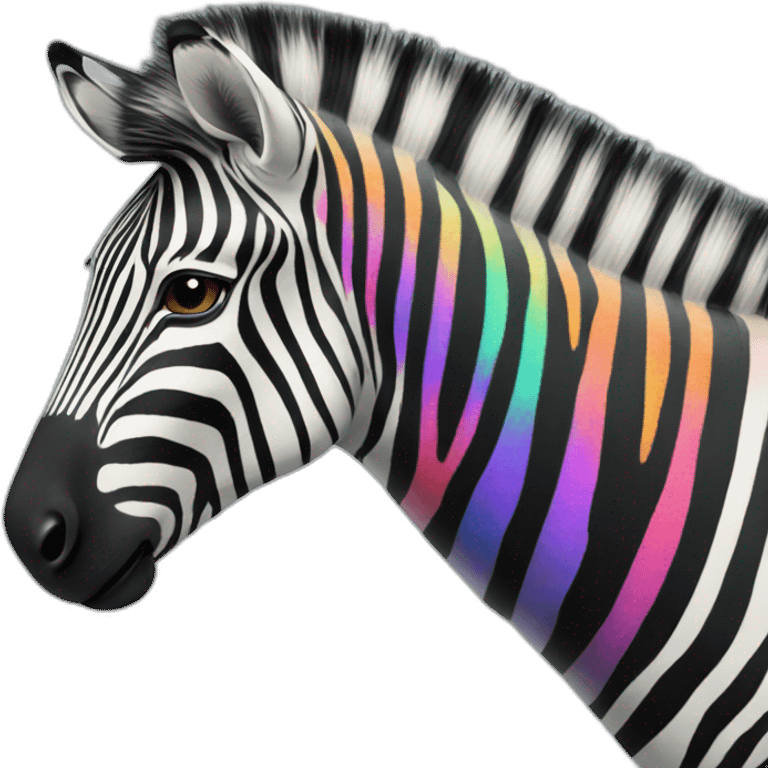 Multicolour zebra emoji