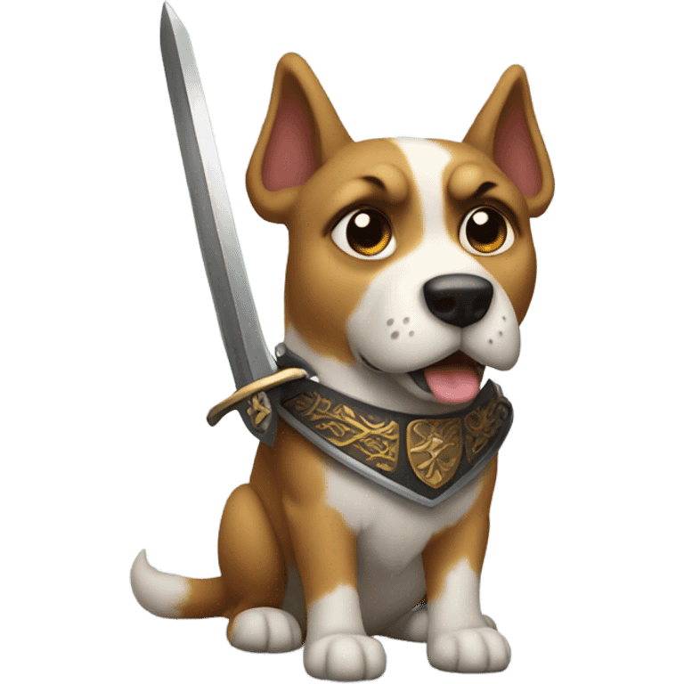 Dog with sword emoji