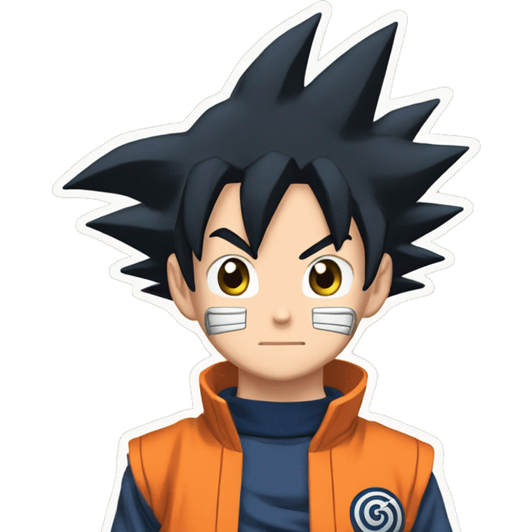 goku con naruto de la mano emoji