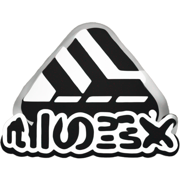 Create an emoji of a adidas terrex logo black emoji