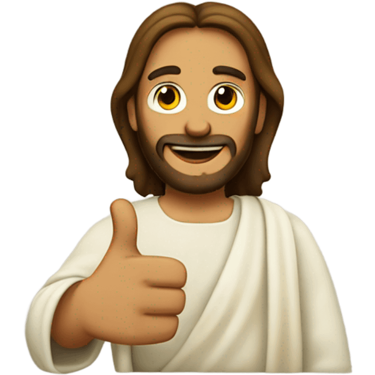 jesus giving a thumbs up emoji