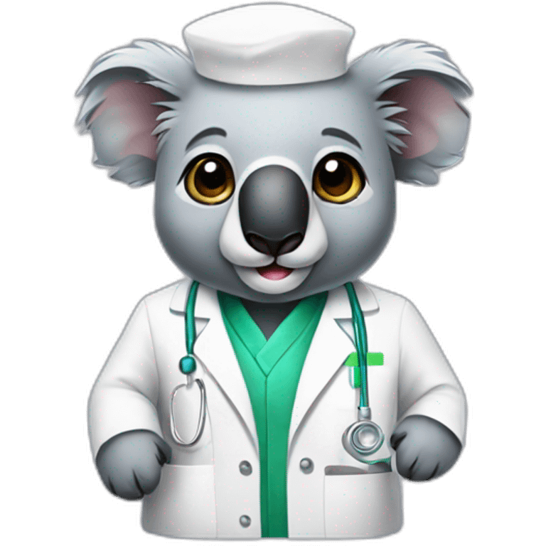 Koala dressed as pharmacist emoji