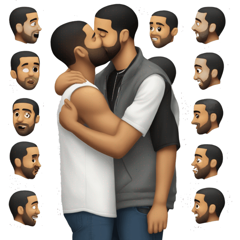 Drake kissing Drake emoji