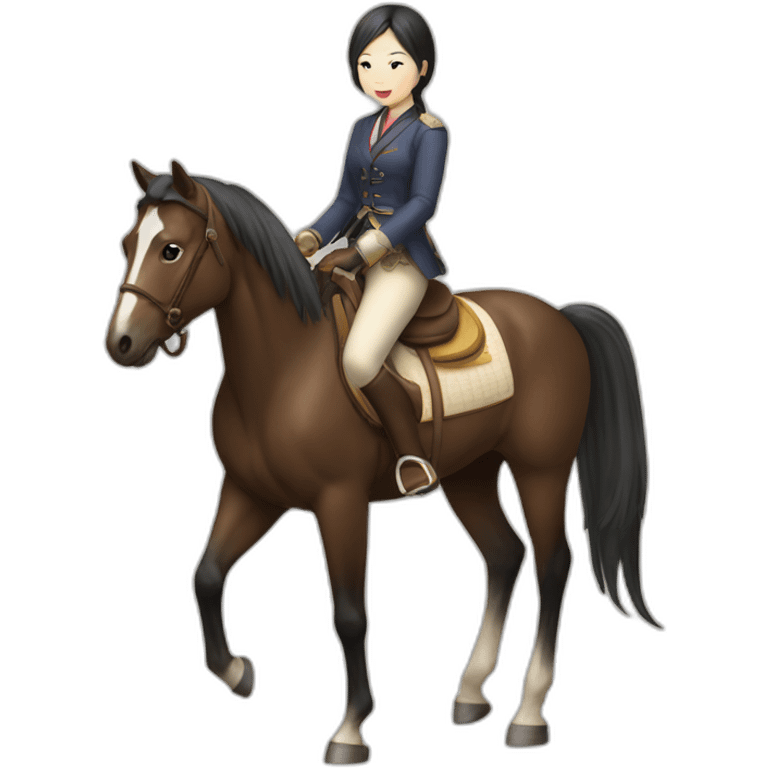 hourse-rider—japanese-girl emoji