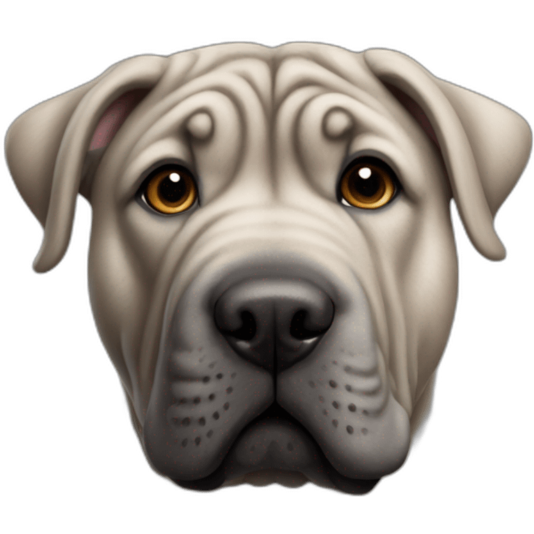 Dog gray shar-pei emoji