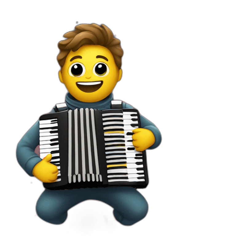 man playing accordion in space emoji