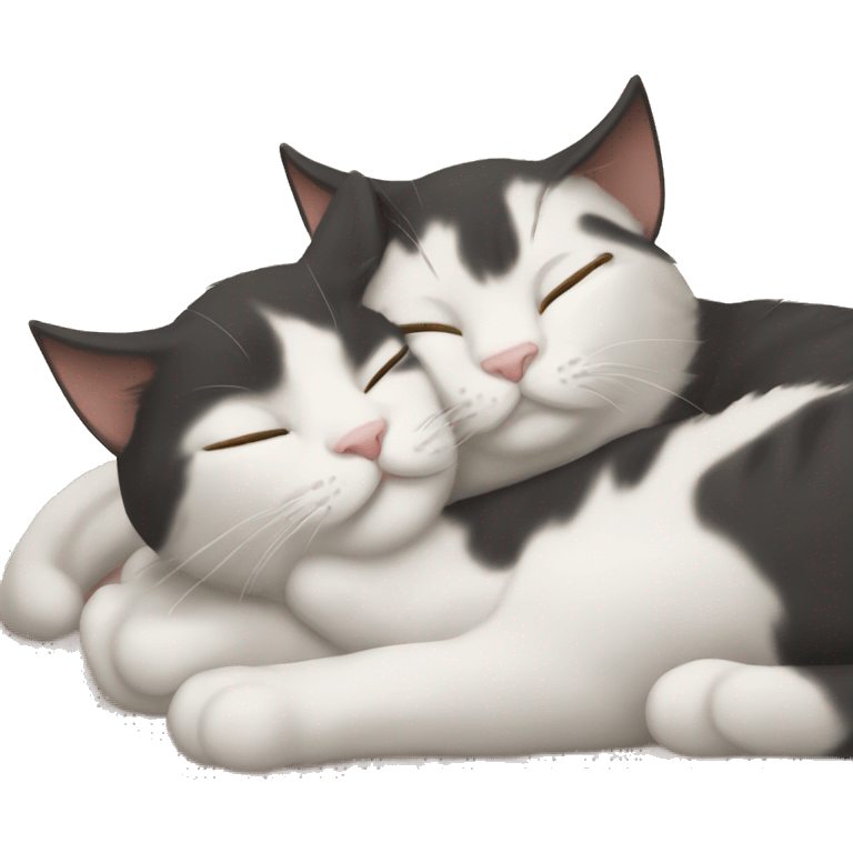 Two cats cuddling emoji