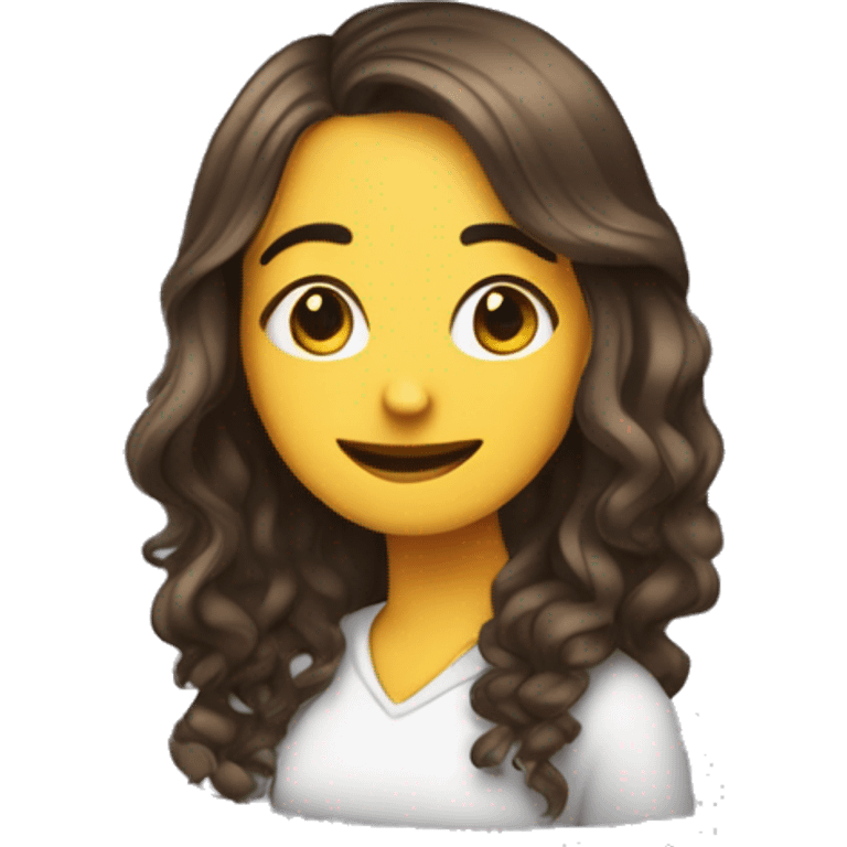 Quiero un emoji con cara tierna sonrojado y cabello largo que sea mujer  emoji