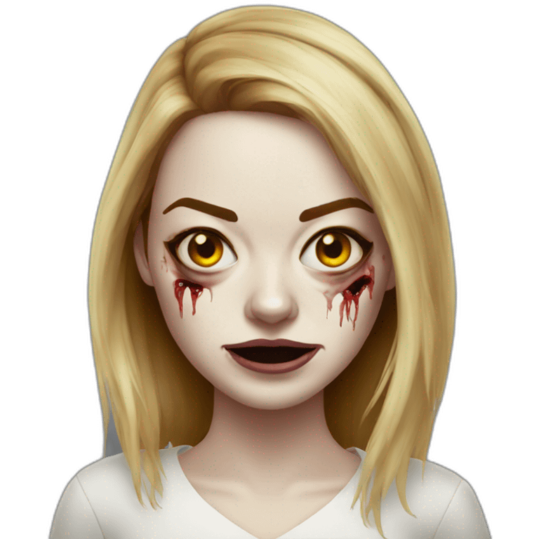 Emma Stone Zombie emoji