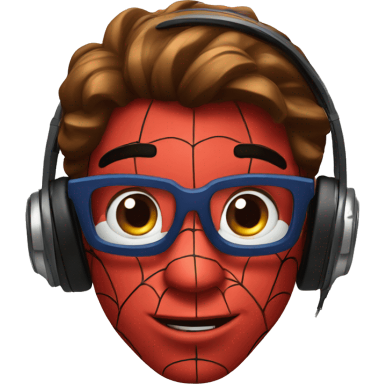 Spider man with headphones  emoji