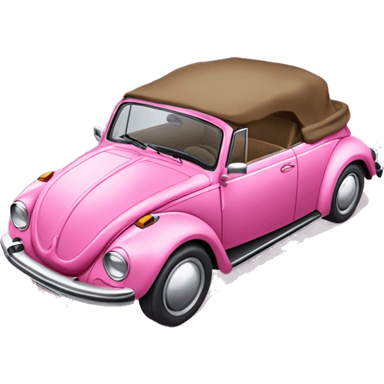 pink volkswagen beetle covertible emoji