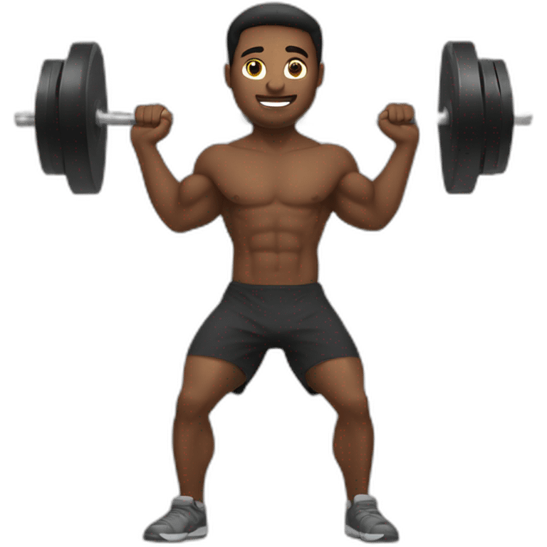 barbell squat male emoji