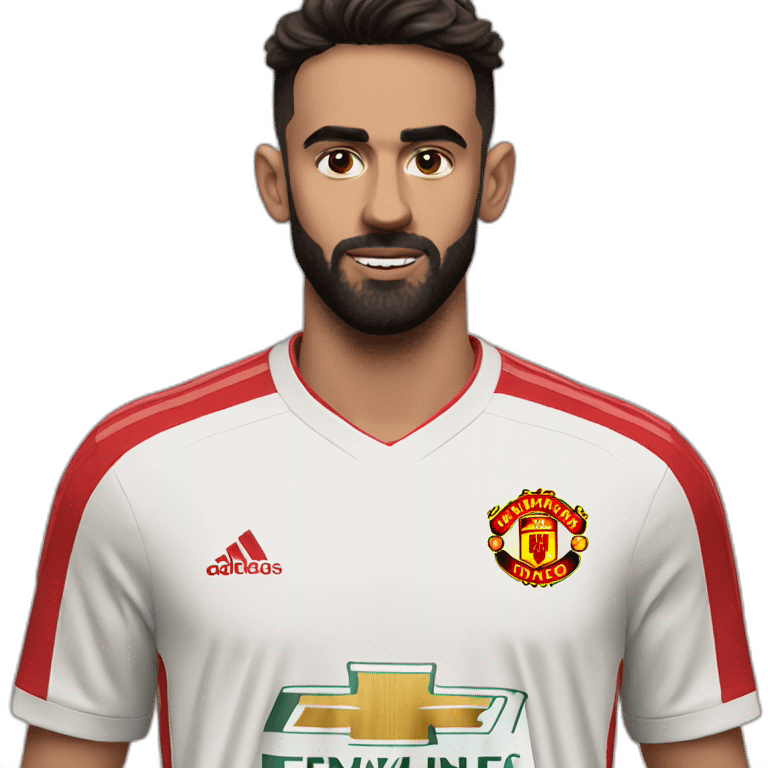 Bruno Fernandes wearing man Utd kit emoji