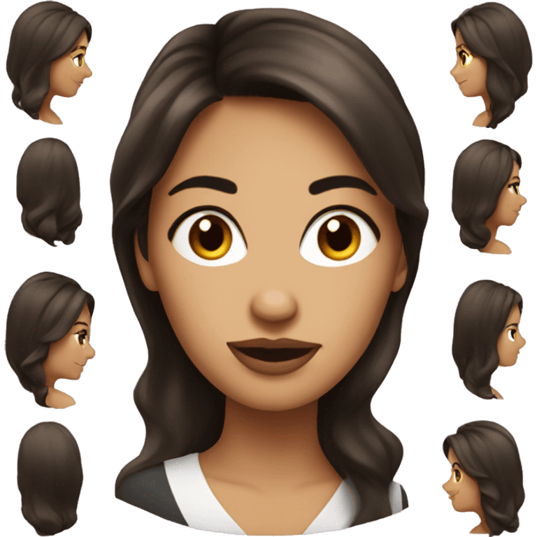 Coquette brunette woman  emoji