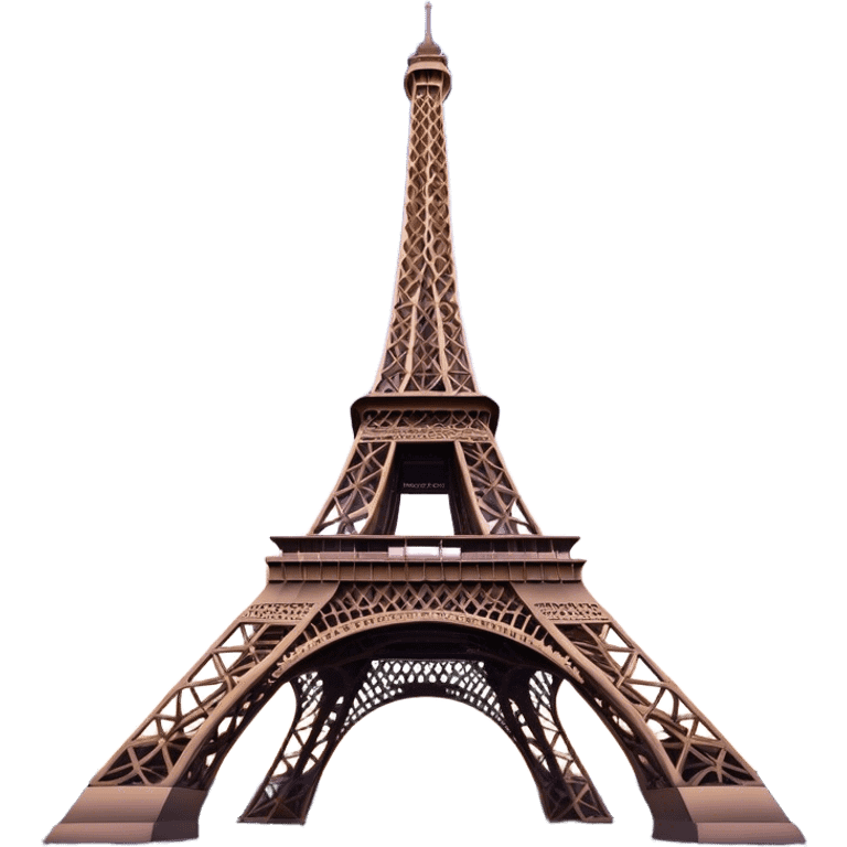 Cinematic Realistic Eiffel Tower Landmark Emoji, depicted with the iconic iron lattice structure against a twilight sky rendered with dramatic, luminous lighting and intricate detail. emoji