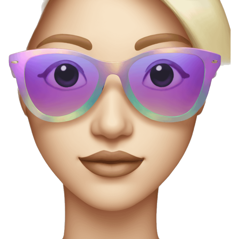 Iridescent sunglasses emoji