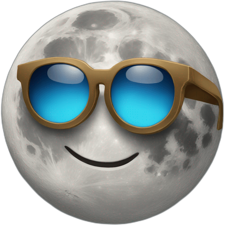 moon with sunglasses emoji