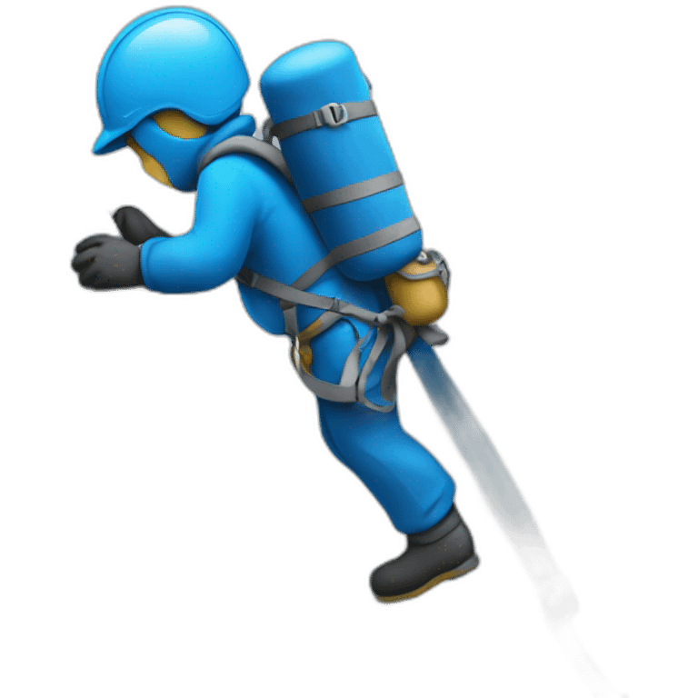 blue climbing stuff emoji