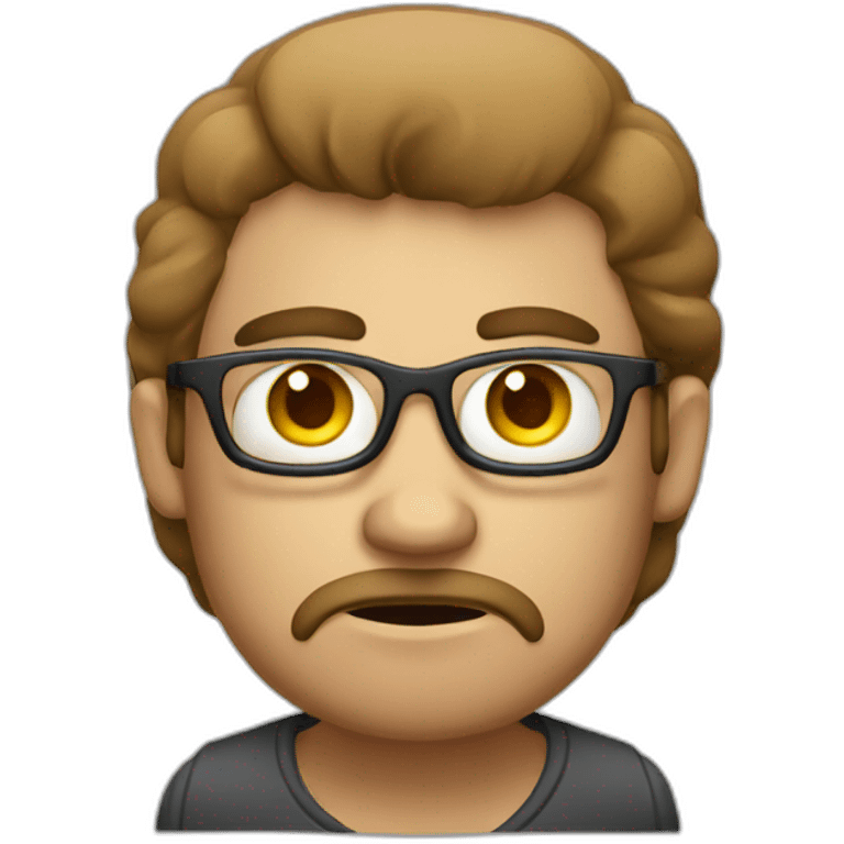 unamused graphic designer on computer emoji