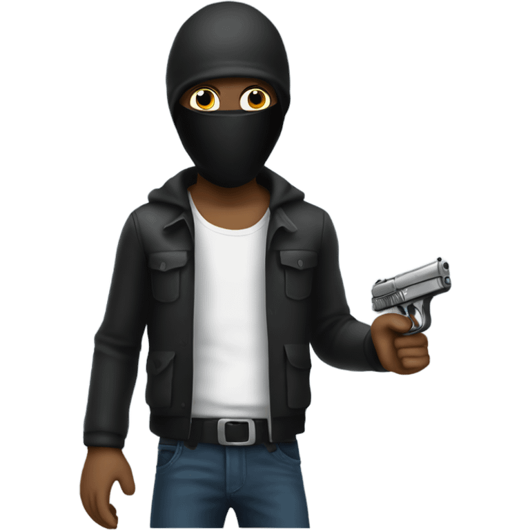 A robber holding a toy pistol  emoji