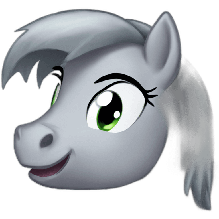 gray little pony durpy emoji