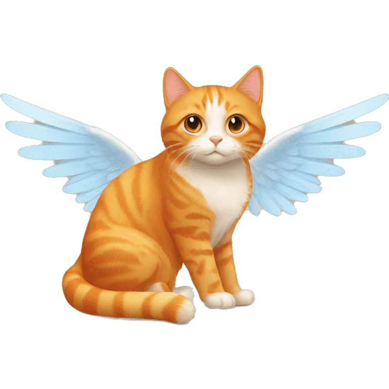 orange cat with halo and wings emoji