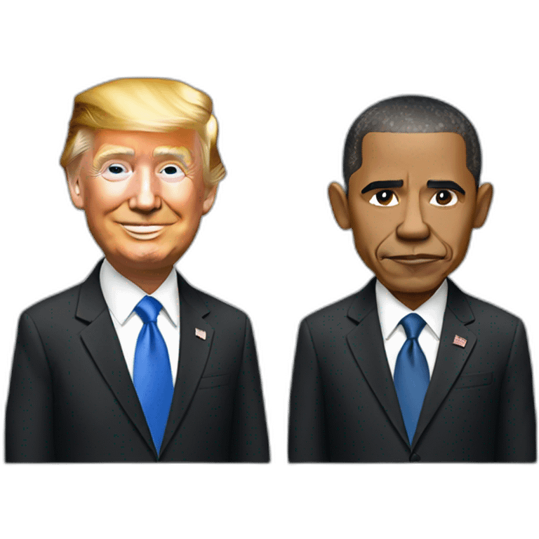 obama and trump emoji