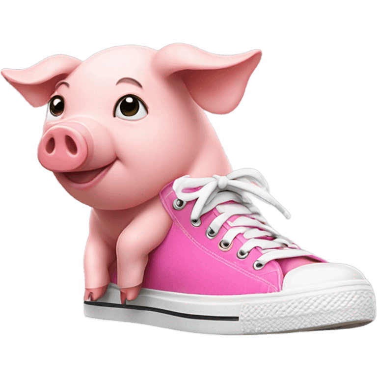 Pig wearing shoes emoji