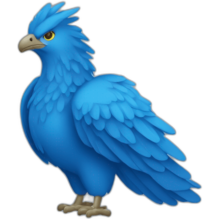 Bleu Phoenix simple icon profille, simple one color ! emoji