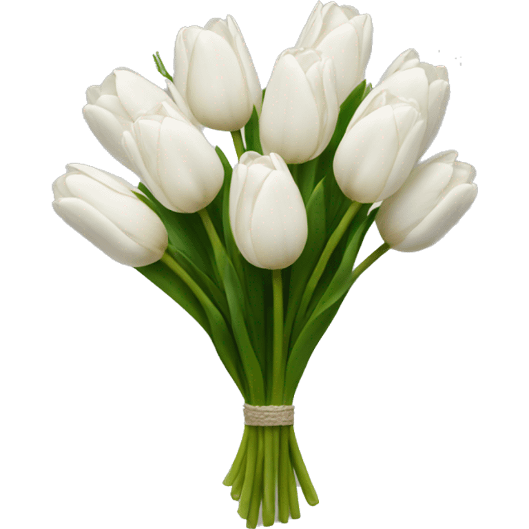 white tulip bouquet  emoji