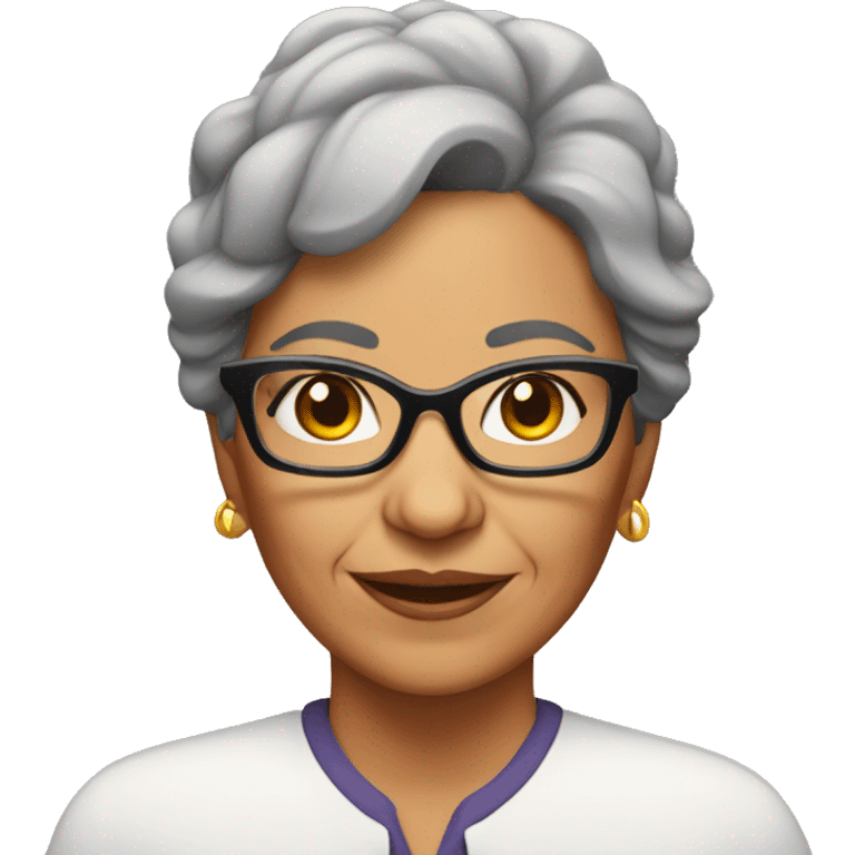 older hispanic woman with glasses emoji