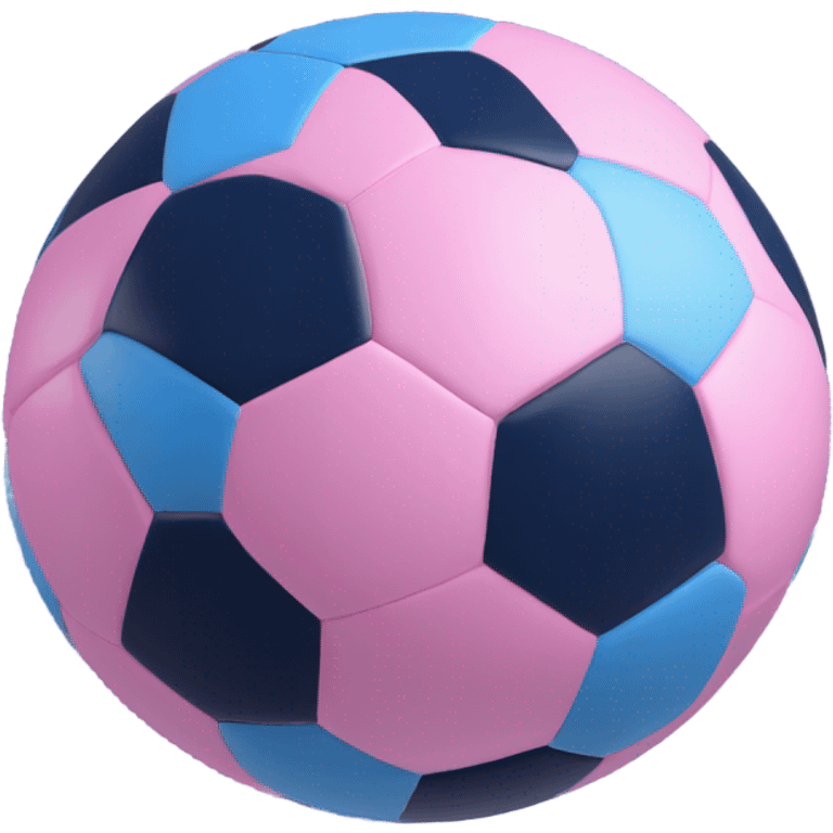 3d soccer ball, blue and pin emoji