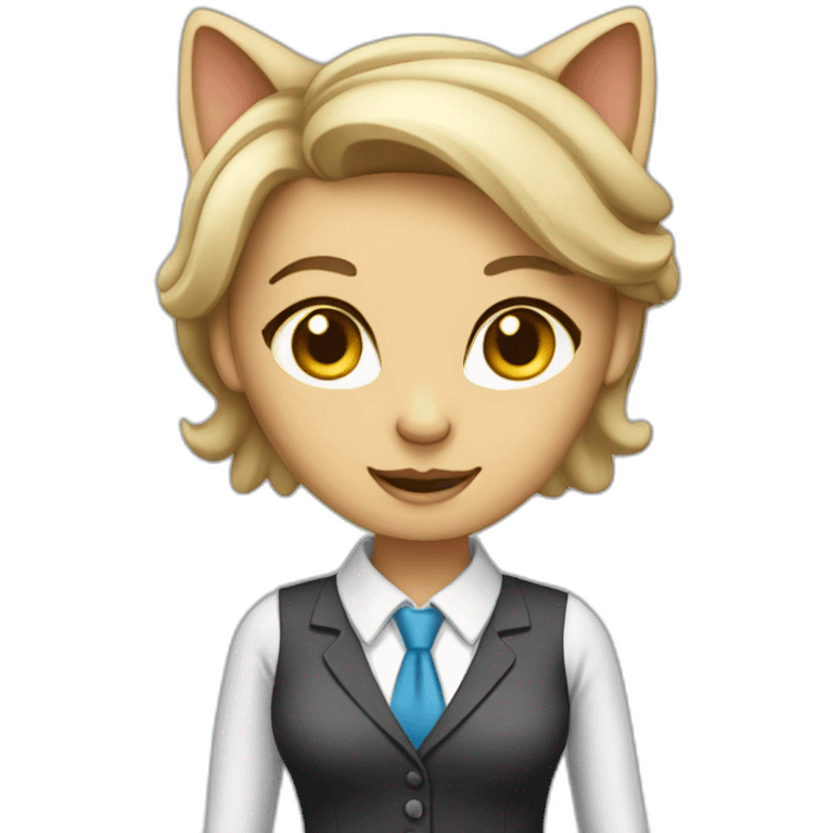 Executive Assistant female Cat emoji