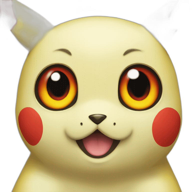 Pikachu red eyes emoji