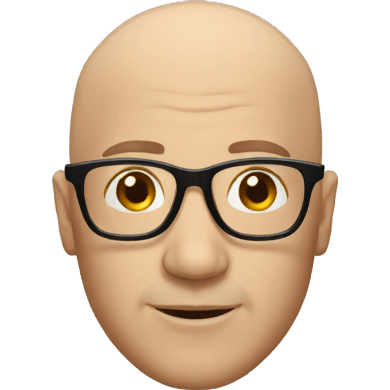 bald man glasses emoji